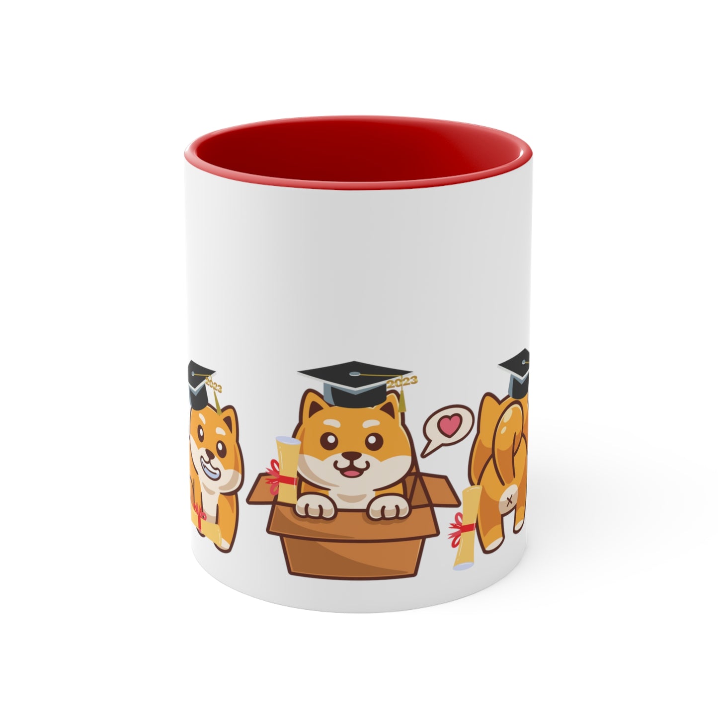 Graduation Accent Mugs, Cute Dog Mug, Cute Puppies, Cute Pup, Cute Animal Mug, Cute Coffee Mug
