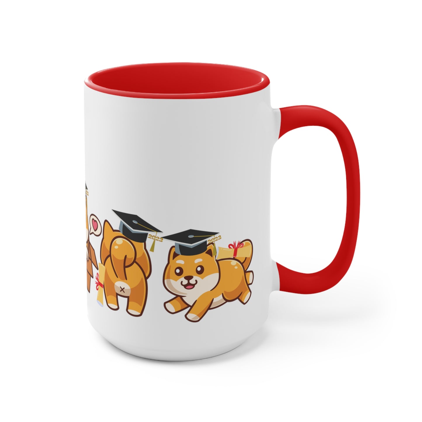 Graduation Accent Mugs, Cute Dog Mug, Cute Puppies, Cute Pup, Cute Animal Mug, Cute Coffee Mug