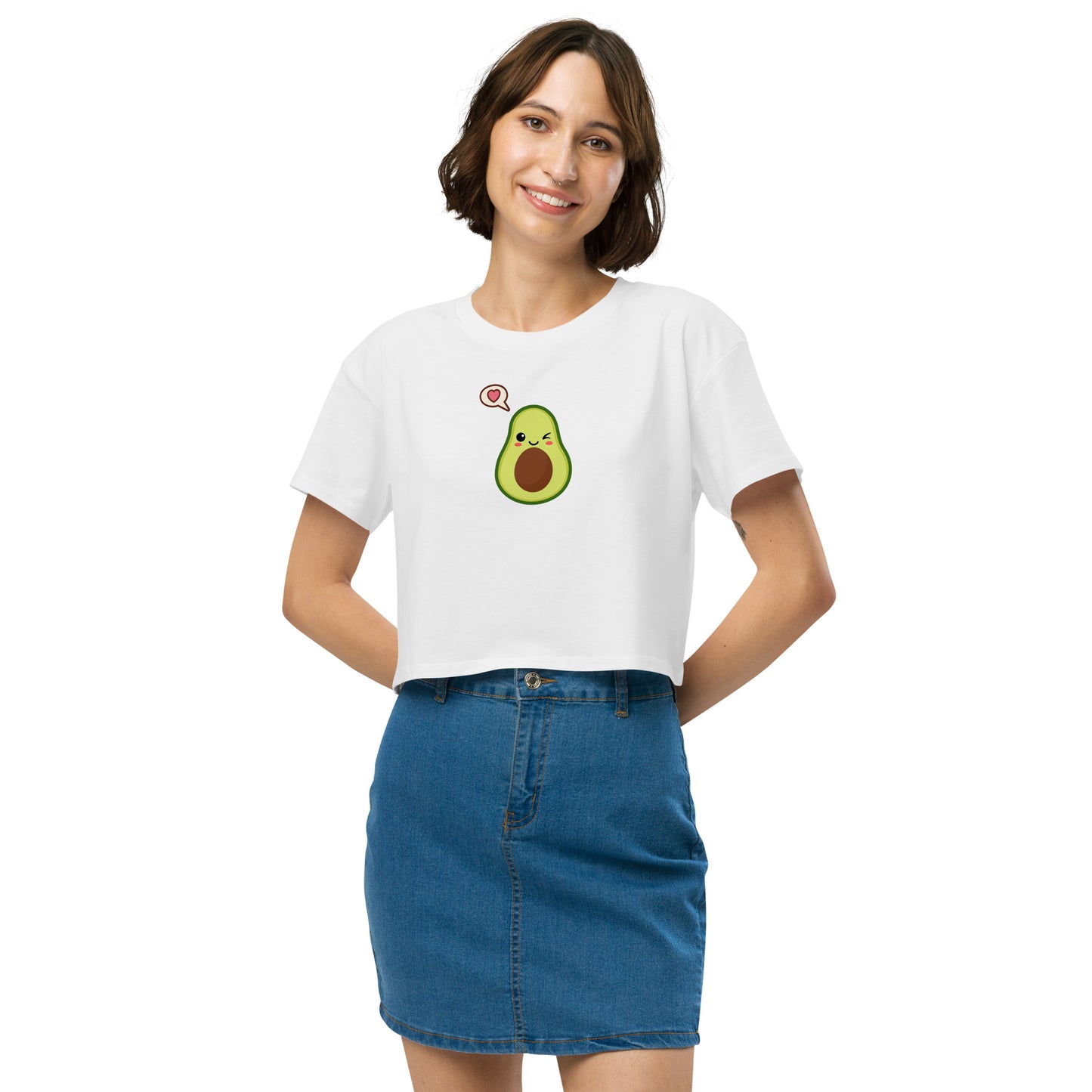 Avo Nice Day Women’s crop top, Fun Tee, Cute Tee, Funny Top