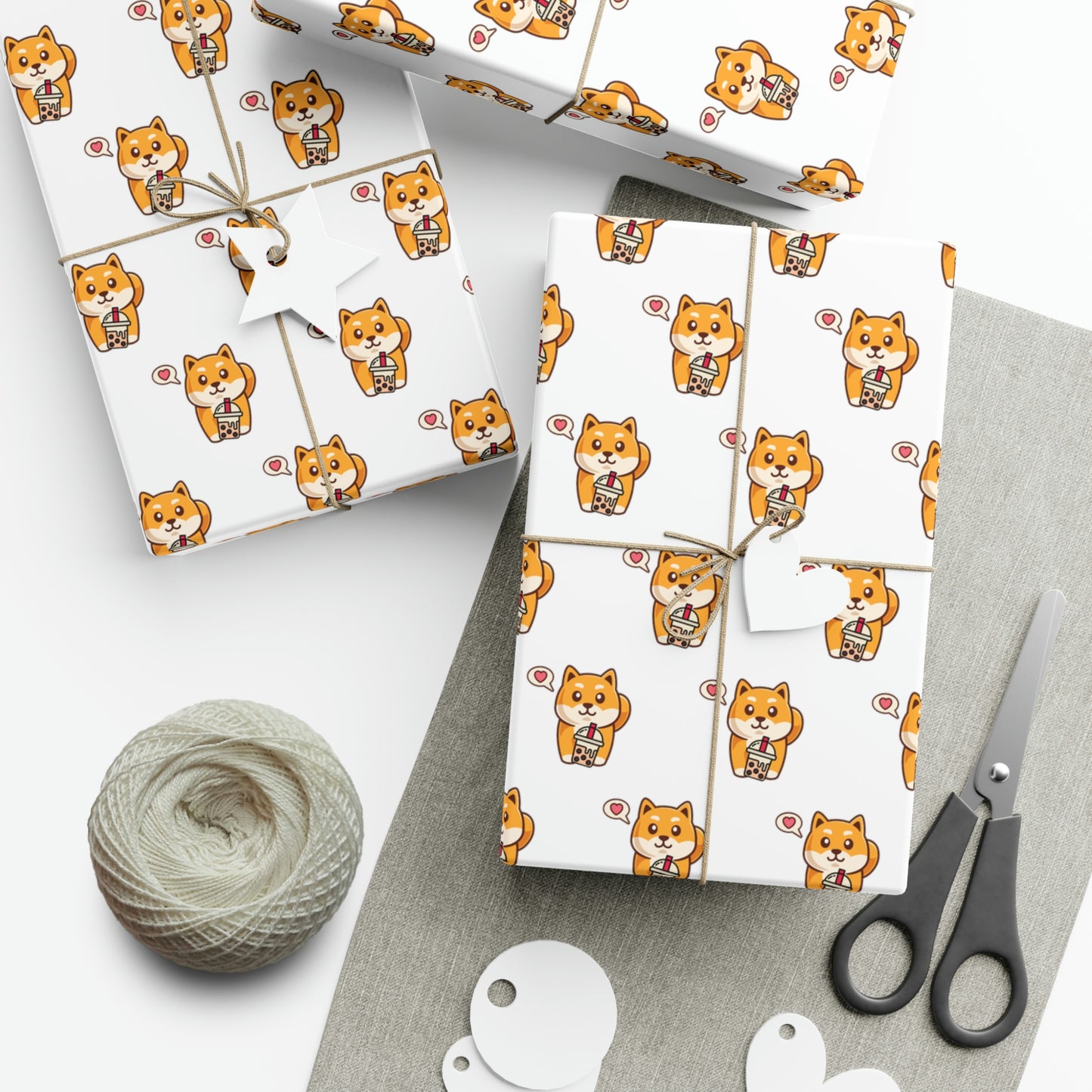 Cute Happy Puppy Gift Wrap Papers #0002