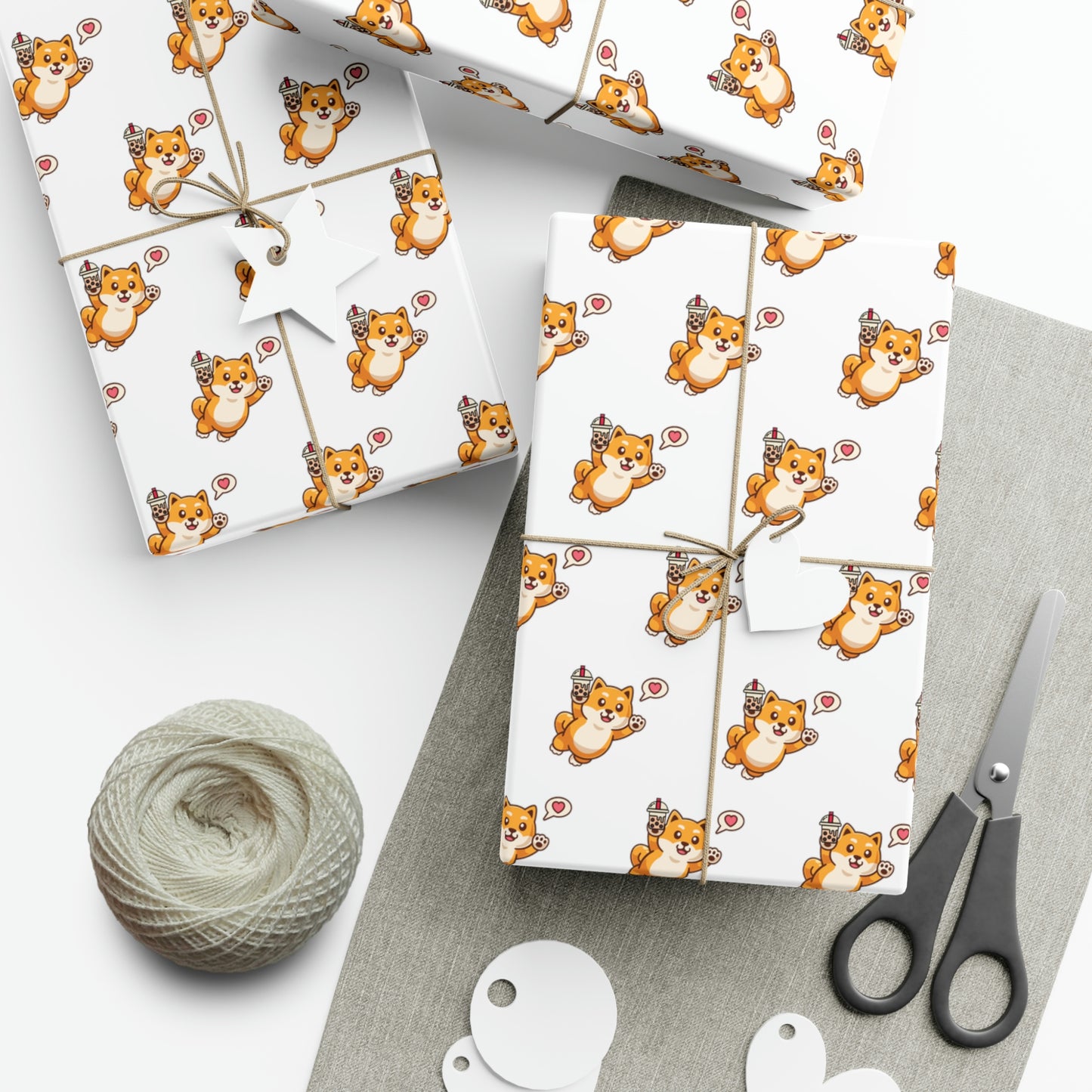 Cute Happy Puppy Gift Wrap Papers #0004