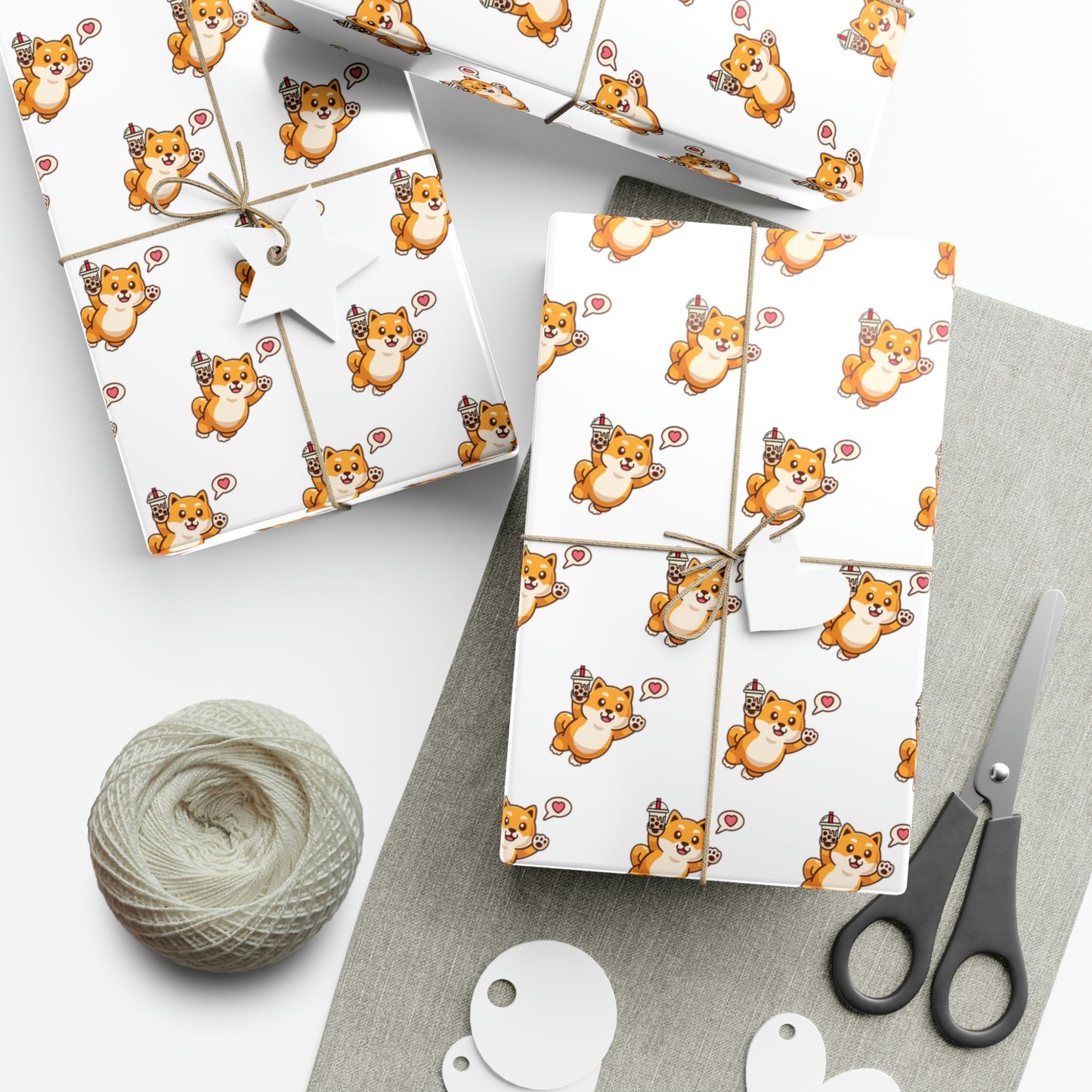 Cute Happy Puppy Gift Wrap Papers #0004